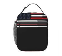 QIOEURYU Bolsa de Almuerzo para Mujeres Hombres Unisex Bandera de bala Bandera patriótica Caza una bolsa de almuerzo para Trabajo,Escuela,Viajes,Picnic,Oficina