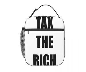 QIOEURYU Bolsa de Almuerzo para Mujeres Hombres Unisex GRAVAR A LOS RICOS Gravar a los ricos Lonchera para Trabajo,Escuela,Viajes,Picnic,Oficina