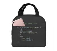 QIOEURYU Bolsa De Almuerzo Prueba De Fugas El Posavasos Perfecto Para Programadores Bolsas De Mano Caja Bento Aislada Bolsa De Picnic Impermeable Térmica Para El Trabajo Escuela Picnic Viaje
