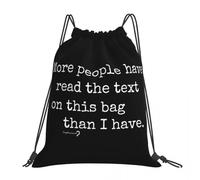 QIOEURYU Bolsa de Almuerzo Unisex Más han leído el texto en esta bolsa que yo tengo mochilas cordón Bolsa de deportes Bolsas de libros para hombre y mujer Escuela para Trabajo,Escuela,Picnic