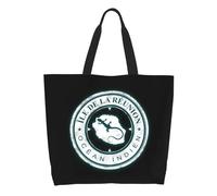 QIOEURYU Bolsa de Viaje Bolso de mano de lona reutilizable para compras 974 Ile De La Reunion con estampado divertido Margouillat de isla del océano índico Loisirs al Aire Libre Regalos de vacaciones