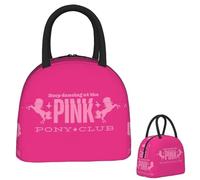 QIOEURYU Bolsas De Almuerzo Aisladas Keep Dancing At The Pink Pony Club Tote Bag Para Mujeres Niños Cajas De Comida A Prueba De Fugas Caja De Almuerzo Térmica Para Picnic Al Aire Libre En La Escuela