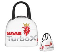 QIOEURYU Bolsas De Almuerzo Aisladas Saab Turbo X Con Bolsa De Mano Griffin Para Mujeres Niños Niñas Cajas De Comida A Prueba De Fugas Lonchera Térmica Para Picnic Al Aire Libre Escuela