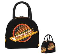 QIOEURYU Bolsas De Almuerzo Aisladas Vancouver Hockey - Retro Canucks Skate Tote Bag Para Mujeres Niños Niñas Cajas De Comida Portátiles Caja De Almuerzo Térmica Para Picnic Al Aire Libre Escuela