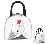 QIOEURYU Bolsas de Almuerzo Unisex Climbing Towards The Sun de arte japonés Caja Bento aislada portátil Bolsas de Picnic Bolsa térmica para Mujer clásica Vintage