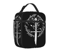 QIOEURYU Bolsas de almuerzo unisex Señor del anillo Patrón Estampado Bolso de mano aislado Bolso de mano para mujer Niña Niños Niños Clásico Viaje al aire libre