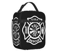 QIOEURYU Bolsas de Mano Unisex Rescate de Bomberos Bolsa de Almuerzo Aislada para Picnic al Aire Libre Impermeable Térmica Nevera Lonchera Mujeres Niños Regalos clásicos vintage para mujeres hombres