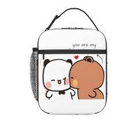 QIOEURYU Bolsas de viaje, eres la única que quiero a mi lado, bolsas térmicas BuBu para mujeres, regalos de caja Bento con refrigerador térmico reutilizable de melocotón y Goma