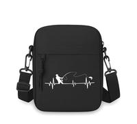 QIOEURYU Bolso cruzado Pescador de un solo hombro señuelo de pesca de latido del corazón Hombres Mujeres Dibujos animados Anime Película Diseño de impresión Unisex Regalos de vacaciones