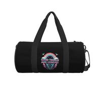 QIOEURYU Bolsos de viaje Bolsos de mano Good Things Are Coming Duffel de impresión Ligero con bolsillo interior Gimnasio para hombres Mujeres Bolsa de lona para deportes Ocio al aire libre