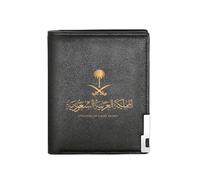 QIOEURYU Cartera impresa Reino de Arabia Saudí Emblema Sello Oficial Diseño Gráfico Negocio Hombre Casual Elegante Sencillo Práctico Elegante Regalos Elegantes para Mujeres