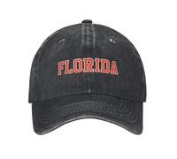 QIOEURYU Clásica Gorra de béisbol Vintage Florida Retro desgastada Lavada United States Snapback Unisex Outdoor Travel Adjustable Outdoor Traveling Regular Regalos para Acampar y Hacer Senderismo