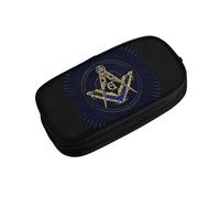 QIOEURYU Estuches para lápices Símbolo de la masonería masón Mason Lindo Caja de bolígrafos Bolsas para niños Almacenamiento grande Estudiantes Escuela Caja de lápices Regalos de vacaciones