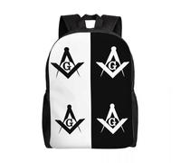 QIOEURYU Mochila con símbolo masónico para niñas y niños masónica masónica masonería universidad escuela bolsas de viaje para mujeres hombres mochila de ocio al aire libre regalos de vacaciones