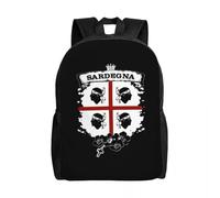 QIOEURYU Mochila Impresión 3D Bandera de Cerdeña Cuatro Moros para Niños Niñas Italia Escudo de Armas Cerdeña Mochilas Escolares Mochila Ajusta Laptop de 15 Pulgadas Loisirs al Aire Libre