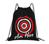 QIOEURYU Mochilas Aim Here Darts Lover Dart-Throwing Dartboard Bullseye Target Bolsas con cordón Bolsas de libros deportivos para hombre y mujer Ocio al aire libre Regalos de vacaciones