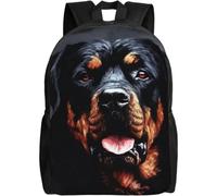 QIOEURYU Mochilas Cool Rottweiler Dog Art Lindo impermeable Ligero Laptop Bolso de hombro Casual para mujeres Hombres Ocio al aire libre Regalos de vacaciones