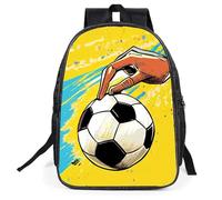 QIOEURYU Mochilas de doble capa para estudiantes de escuela primaria estilo deportivo fútbol casual y simple para los grados 1-4 Ocio al aire libre Regalos de vacaciones