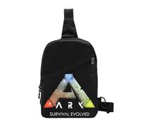 QIOEURYU Mochilas para hombres y mujeres Ark Survival Evolved (Negro) Bolso de pecho Bandolera Viaje Senderismo Mochila de hombro Ocio al aire libre Regalos de vacaciones