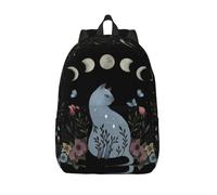 QIOEURYU Mochilas para hombres y mujeres Moonlit Garden On The Hill Sports School Business Moonlight Boho Floral Daypack para portátil Bolso de hombro Ocio al aire libre Regalos de vacaciones