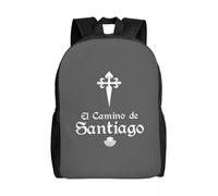 QIOEURYU Mochilas personalizadas Camino de Santiago Compostela Shell Saint Mujeres Hombres Mochila de moda para mochilas escolares universitarias Ocio al aire libre Regalos de vacaciones