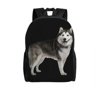QIOEURYU Mochilas personalizadas Siberiano Husky Mujeres Hombres Escuela Computadora Mochila Alaskan Malamute Perro Estudiante universitario Mochilas de día Ocio al aire libre Regalos de vacaciones