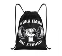 QIOEURYU Mochilas personalizadas Work Hard Be Strong Gimnasio Motivacional Cordón Gimnasio Deporte Sackpack Bolsa de entrenamiento de culturismo portátil Saco Ocio al aire libre Regalos de vacaciones