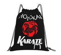 QIOEURYU Mochilas Shotokan Karate Moda Bolsas de cordón portátiles Mochilas deportivas BookBags para viajes Escuela Ocio Regalos de vacaciones al aire libre