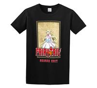 QIONG YANG Fairy Tail Pullover Top Slim Drawstring Standard Letter T-Shirt Black XL