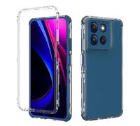 QiongniAN 3-in-1 Drop-Proof and Shock-Absorbing Compatible con Motorola Moto G56 5G XT2529-2 XT2529-1 Funda para teléfono Blue