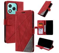 QiongniAN Compatible con Honor 400 Lite Funda móvil,Compatible con Honor 400 Lite ABR-NX1 Funda Protectora de PU con Tapa abatible para teléfono móvil Red