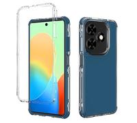 QiongniAN Compatible con Tecno Spark GO 2024 Carcasa Case,3-in-1 Funda Protectora anticaídas Compatible con Tecno Spark 20 20C KJ5 KJ5n BG7n BG7 Funda para teléfono Blue