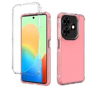 QiongniAN Compatible con Tecno Spark GO 2024 Carcasa Case,3-in-1 Funda Protectora anticaídas Compatible con Tecno Spark 20 20C KJ5 KJ5n BG7n BG7 Funda para teléfono Pink