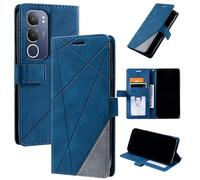 QiongniAN Compatible con Vivo Y19s 4G Funda móvil, Funda estuche de cuero Funda Blue