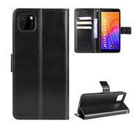 QiongniAN Funda para Huawei Y5p,Funda para Huawei Y5p 2020 DRA-LX9 DRA-L29 DUA-L29A / Honor 9S DUA-LX9 DUA-L29 Funda Cartera de Cuero con Solapa Case Black