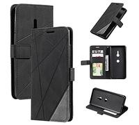 QiongniAN Funda para Sony Xperia XZ3 Funda de Cuero,Funda para Sony Xperia XZ3 H9493 H9436 H8416 Funda Carcasa Case Black