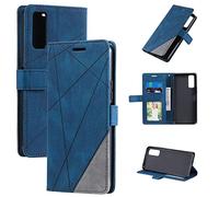 QiongniAN Funda para Vivo Y72 5G,Funda para Vivo Y52 5G Funda de Cuero,Funda para Vivo Y72 5G V2041 / iQOO Z3 5G V2073A / Y52 5G V2053 / Y53s 5G V2111A Funda Carcasa Case Blue