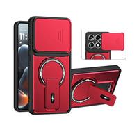 QiongniAN Protector de cámara Integrado Carcasa Compatible con Motorola Signature 5G XT2603-2 / Edeg 70 Ultra/Moto X70 Air Pro Funda móvil Red