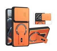 QiongniAN Protector de cámara Integrado Carcasa Compatible con Motorola Signature 5G XT2603-2 / Edeg 70 Ultra/Moto X70 Air Pro Funda móvil Orange