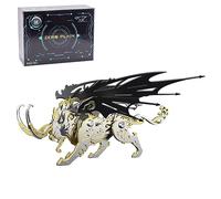 Qiongqi Beast - Kit de modelo de metal 3D para adultos, 108 piezas, criatura mítica china antigua, negro, dorado, violeta, mecánico, animal coleccionable, decoración de escritorio para el hogar