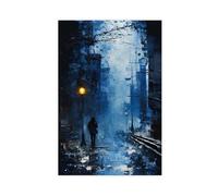 QIOTBVV Póster de lienzo para decoración de habitación, calle, ciudad, paisaje, habitación, regalo, 40 x 60 cm