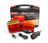 Qiping 2 pack luces remolque inalámbricas led 12v, luz remolque wireless magnétic impermeable recargable - con E mark, E11 10R-05