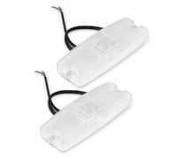 Qiping 2 pcs luces galibo remolque 12v 24v led impermeable luz de galibo auto caravana luz posición indicadora Blanco con marca E4 para camión, furgoneta