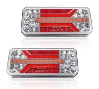 Qiping 2 Pcs luces LED multifuncionales impermeables para remolque, iluminación para remolque de 12v 24v, luz trasera para camión con marca E (KIT-A)