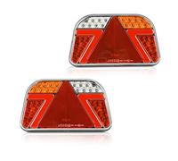 Qiping 2 Pcs luces led remolque 12v 24v multifunción Impermeable Homologados E9 para Coche, Camión, Caravana, Izquierda+Derecha