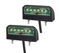 Qiping 2 x LED Luces de matrícula para coche, Luz de número placa del auto, iluminación blanco frío 6000K, 12v-24v universal-impermeable para automóviles, remolques, motocicletas