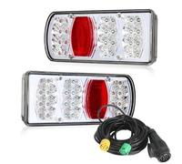 Qiping 2 x Luces Traseras Remolque con 5m Cable 13 Pines Conector, 12V Pilotos led remolque, IP67 impermeable, para Remolques Camiones Caravanas E-Mark