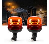 Qiping 2x luz emergencia coche 42LED 12/24V, 10 Modos Luces de Advertencia ámbar Luz estroboscópica de Emergencia IP67 Aprobación E-Mark Impermeable
