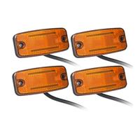 Qiping 4 Luz de delimitación lateral LED 12V/24V Lámpara Lateral del Remolque Advertencia amarillo para la Caravana de RV