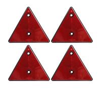 Qiping 4 Pack Catadioptricos Reflectores Remolque, Reflector Reflex Fijación con Tornillos, Triángulo Reflectantes para Coche Remolques, Tractor, Camión - Rojo